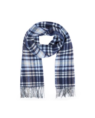  Piquadro - Sciarpa donna check con frange in tessuto 2