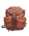 Campomaggi - Mittelgroßer Rucksack aus Leder mit Außentaschen