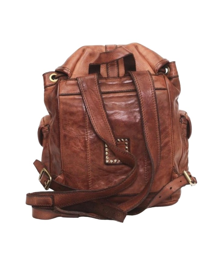  Campomaggi - Zaino medio in pelle con tasche esterne