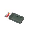 Piquadro - Single-compartment metal and leather credit card holder