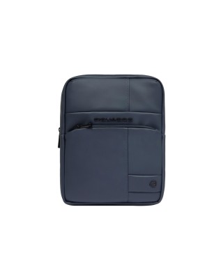 Piquadro - iPad-Tasche aus gummiertem Stoff - Blau