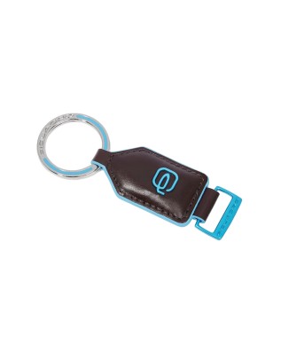  Piquadro - Portachiavi in pelle rettangolare Blue Square