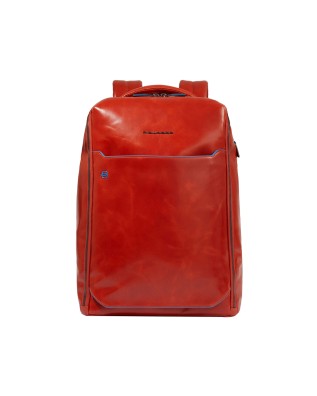  Piquadro - Zaino in pelle porta pc 15,6'' a tre scomparti Blue