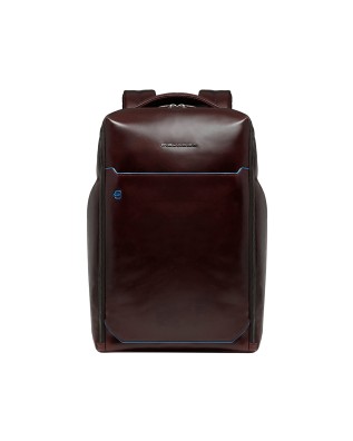  Piquadro - Zaino in pelle porta pc 15,6'' a tre scomparti Blue