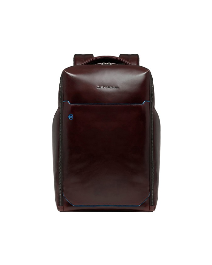  Piquadro - Zaino in pelle porta pc 15,6'' a tre scomparti Blue
