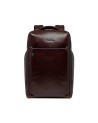  Piquadro - Zaino in pelle porta pc 15,6'' a tre scomparti Blue