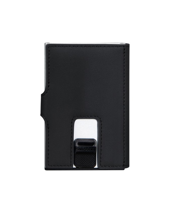  Samsonite - Porta carte di credito in pelle e metallo Alu Fit