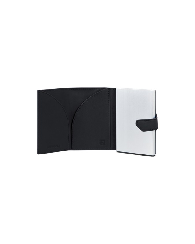  Samsonite - Porta carte di credito in pelle e metallo Alu Fit