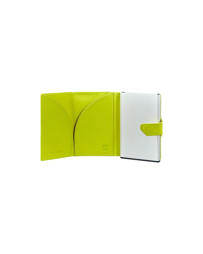  Samsonite - Porta carte di credito in pelle e metallo Alu Fit