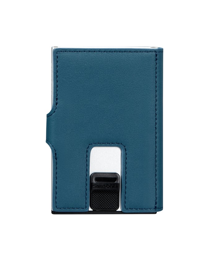  Samsonite - Porta carte di credito in pelle e metallo Alu Fit