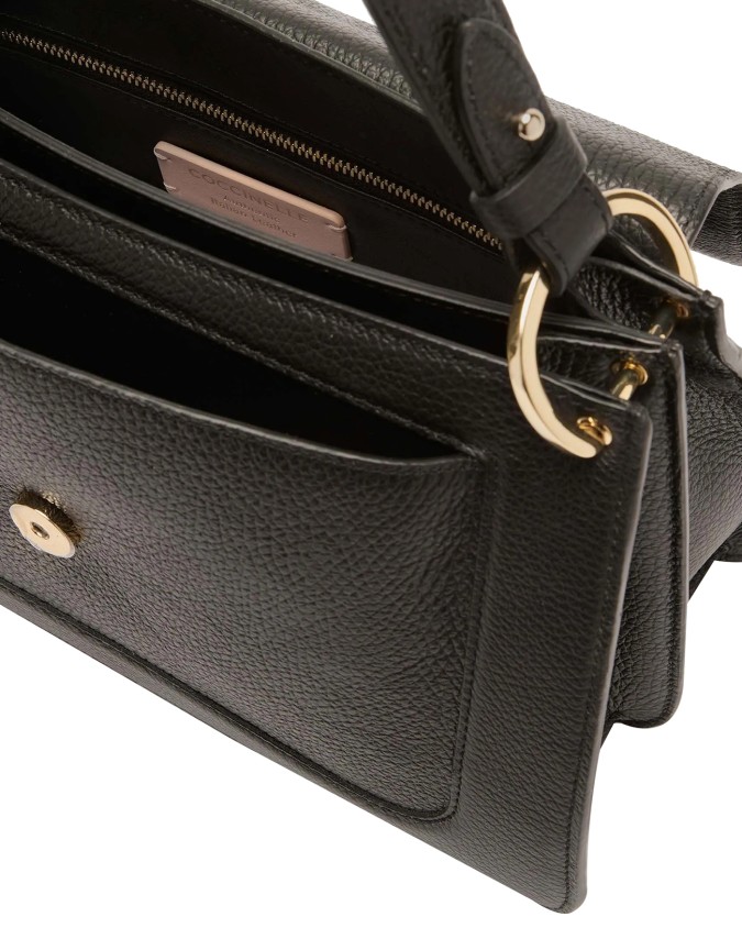  Coccinelle – Borsa a mano in pelle con patta media C-ME