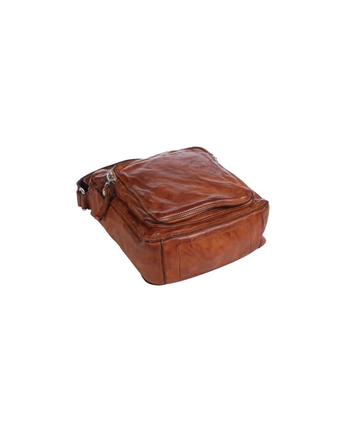  Campomaggi - Borsa a tracolla uomo con tasca con zip frontale