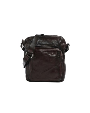 Campomaggi - Borsa a tracolla uomo con tasca con zip frontale