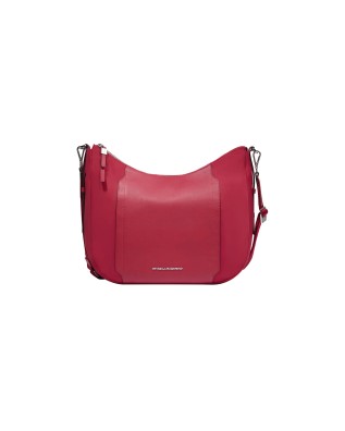  Piquadro - Borsa a tracolla donna in pelle e tessuto riciclato