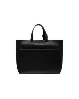  Piquadro - Shopping bag porta pc 15,6" in pelle Blue Square