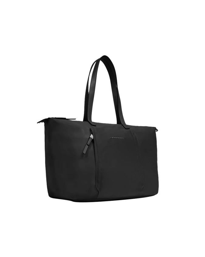  Piquadro - Borsa donna porta pc 15,6" in pelle e tessuto