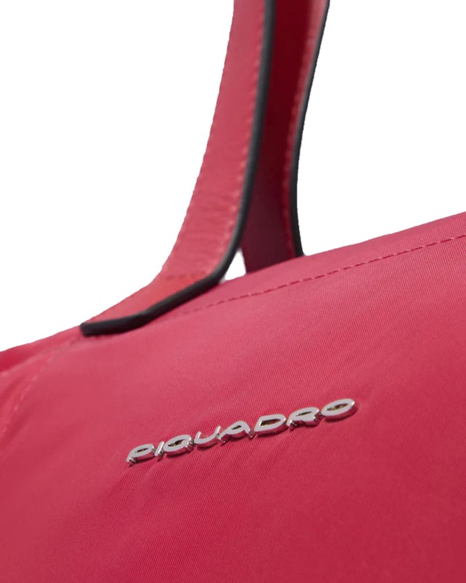  Piquadro - Borsa donna porta pc 15,6" in pelle e tessuto