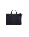 Piquadro - Schlanke 15,6-Zoll-Laptoptasche aus Leder und Stoff mit Schulterriemen