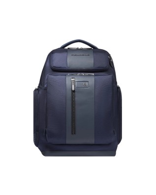 Piquadro - Zaino in pelle e tessuto porta pc 15.6'' Brief