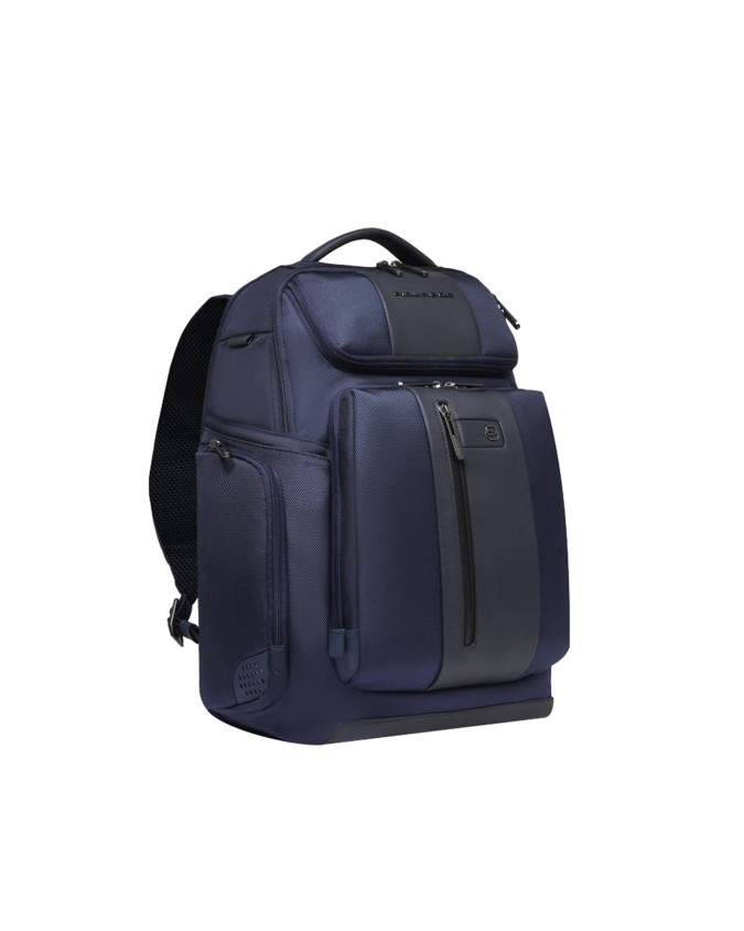 Piquadro - Zaino in pelle e tessuto porta pc 15.6'' Brief
