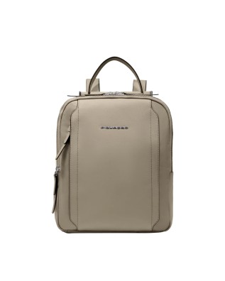  Piquadro - Zaino donna porta iPad®Pro 12,9" in pelle e tessuto