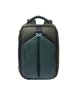  Piquadro – Zaino porta pc 17.3’’ espandibile in pelle vegana e