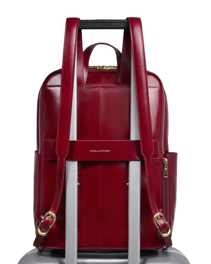  Piquadro – Zaino donna in pelle porta pc 14’’ a due comparti