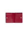 Piquadro – Blue Square Women's Mini Leather Wallet with Coin Pocket