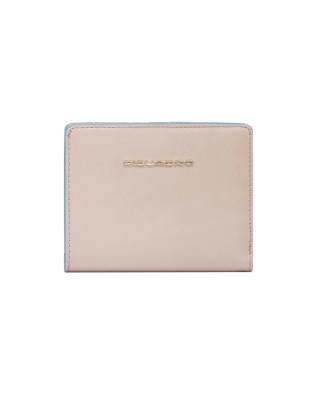Piquadro – Blue Square Women's Mini Leather Wallet with...
