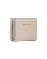 Piquadro – Mini-Damenbrieftasche aus Leder mit Münzfach Blue Square