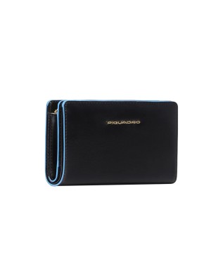  Piquadro – Portafoglio donna in pelle con porta monete Blue 2