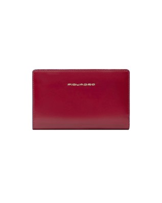Piquadro – Damenbrieftasche aus Leder mit Münzfach Blue...