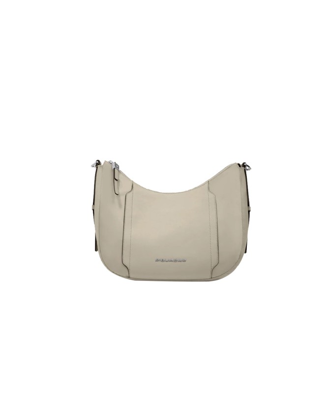  Piquadro - Borsa tracolla donna in pelle e tessuto riciclato