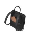  Piquadro - Zaino donna in pelle e tessuto riciclato porta pc