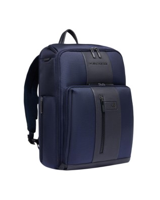  Piquadro - Zaino da viaggio porta pc 15,6" in pelle e tessuto 2