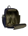 Piquadro - Brief 15.6" Laptop Travel Backpack in Leather and Fabric