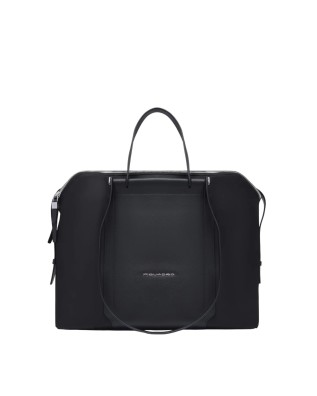  Piquadro - Borsa donna porta pc 14" in pelle e tessuto