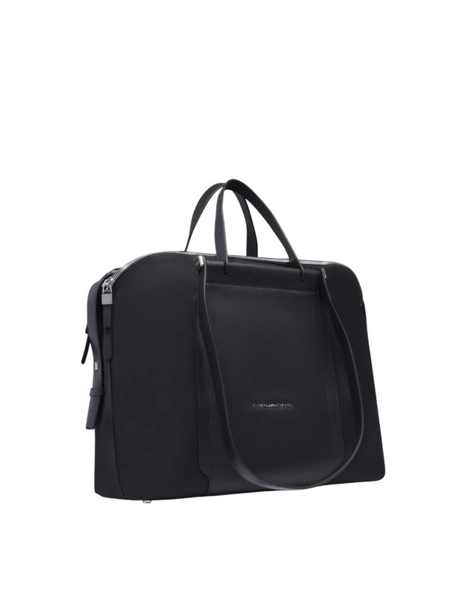  Piquadro - Borsa donna porta pc 14" in pelle e tessuto