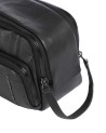 Piquadro – Men's leather toiletry bag with an outside pocket