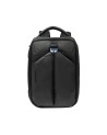 Piquadro – Erweiterbarer Laptop-Rucksack für 17,3-Zoll-Geräte aus veganem Leder und PQ-Earth-Stoff