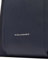  Piquadro - Zaino espandibile in tessuto riciclato e pelle