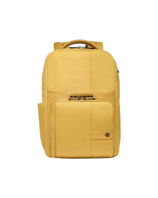 Piquadro – Zaino da viaggio porta pc 14’’ in pelle e tessuto