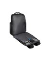 Piquadro - Leather and fabric backpack with a compartment for a 15.6-inch laptop, "Brief" model