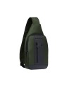 Piquadro - Brief 2: One-shoulder bag made of leather and recycled fabric