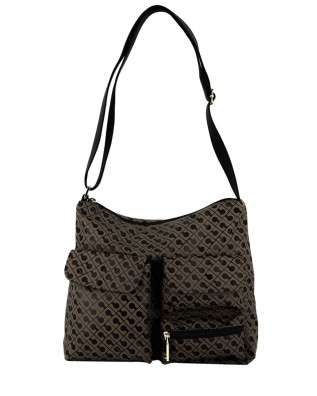 Gherardini - Borsa a tracolla Tg. M con tasche esterne in tessuto Softy