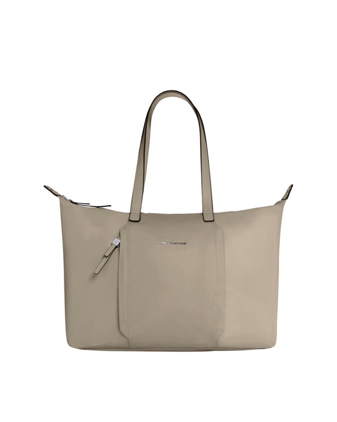 Piquadro - Borsa donna porta pc 15,6" in pelle e tessuto