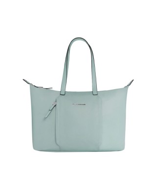  Piquadro - Borsa donna porta pc 15,6" in pelle e tessuto