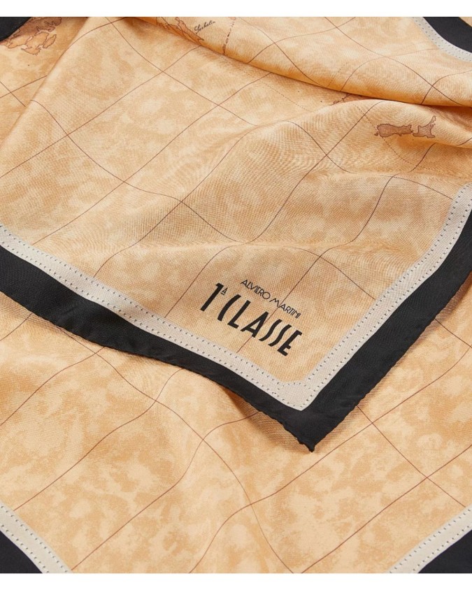  Alviero Martini Prima Classe - Foulard grande in seta Geo