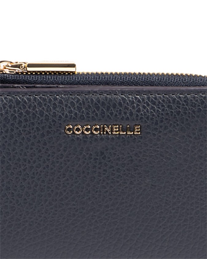  Coccinelle – Portafoglio mini in pelle Metallic Soft