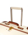 The Bridge - Medium-hard polycarbonate trolley with leather accents from Story Viaggio Trunks